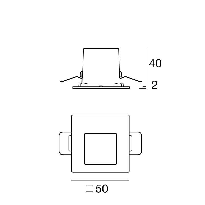 Specification Image for Light Attack Step LED Recessed Wall Light