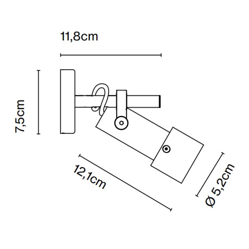 Specification Image for Marset Palosanto LED Wall Light