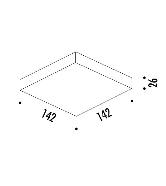 Specification Image for Davide Groppi Sol 1 LED Wall Light