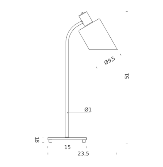 Nemo Lampe De Bureau Table Lamp Specification