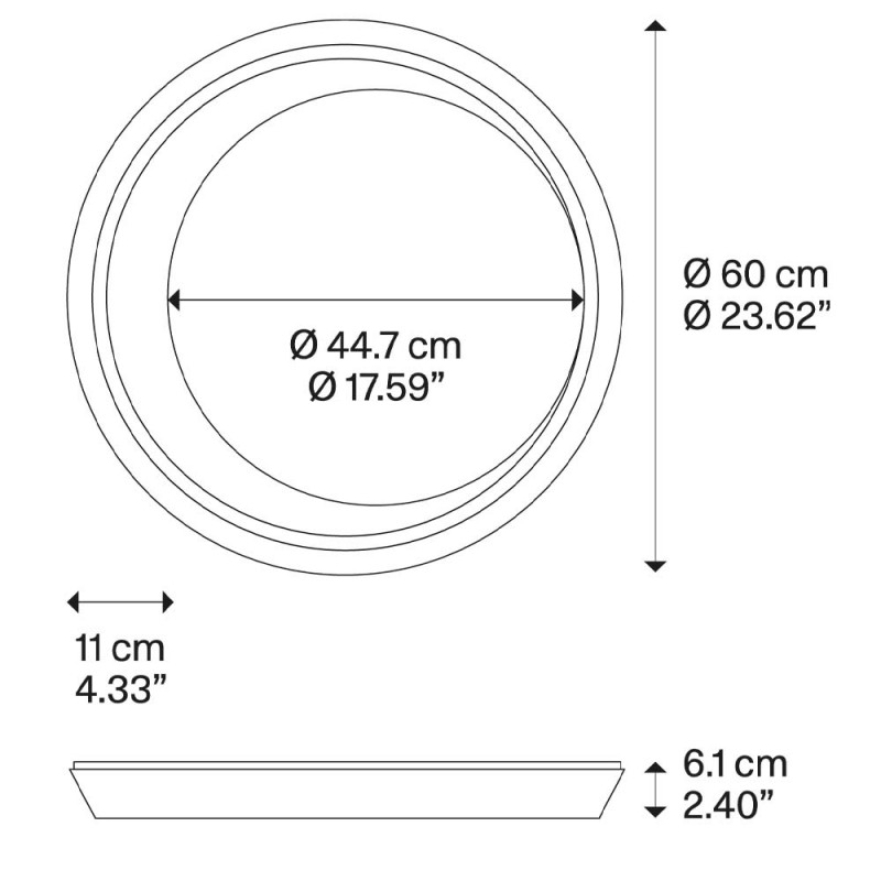 Specification Image for Lodes Tidal LED Ceiling Light 