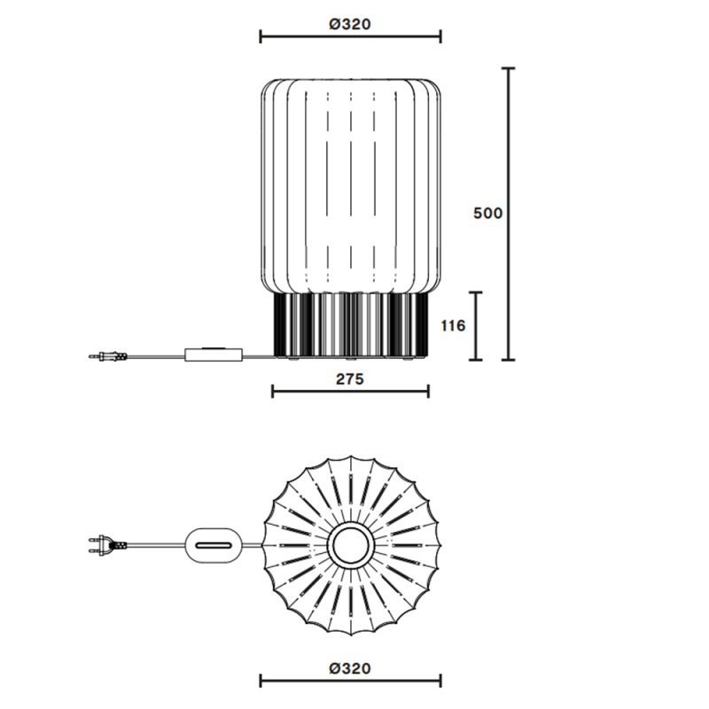 Pholc Half Meter Table Lamp Specification