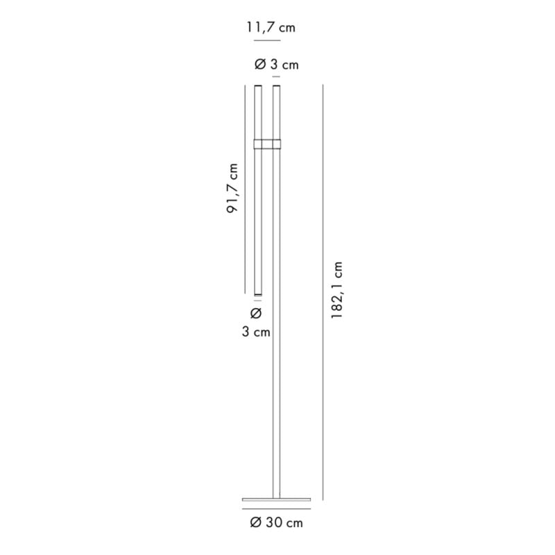 Axolight Paralela LED Floor Lamp Specification