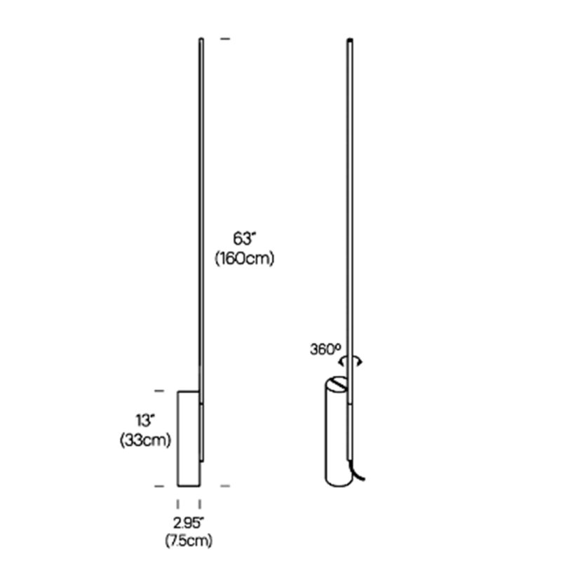 Pablo Designs T.O Floor Lamp Specification