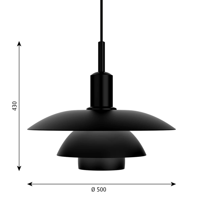 Louis Poulsen PH Whole Numbers 5/5 Pendant Specification 