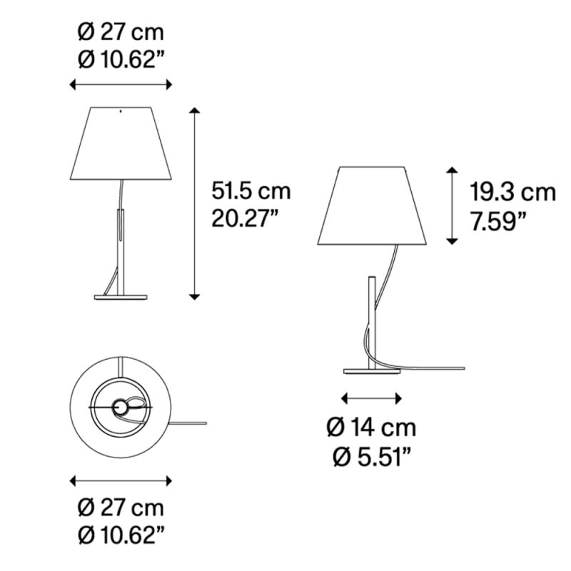 Specification Image for Lodes Hover LED Table Lamp