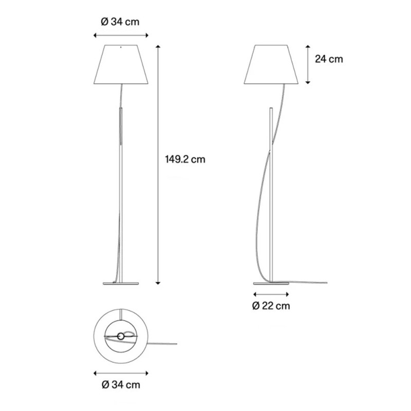 Specification Image for Lodes Hover LED Floor Lamp