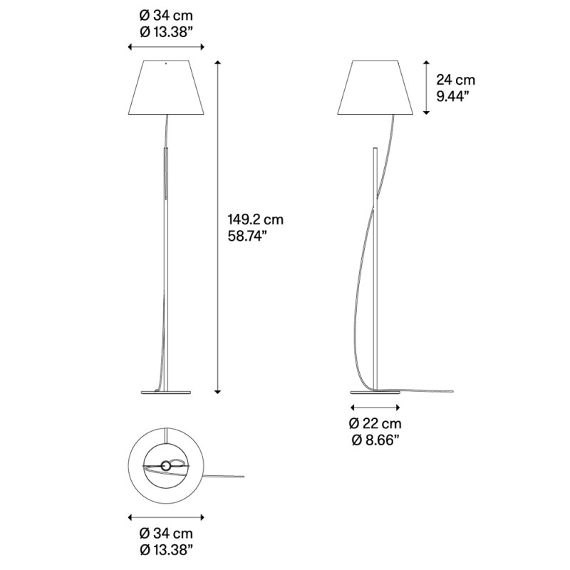 Specification Image for Lodes Hover LED Floor Lamp