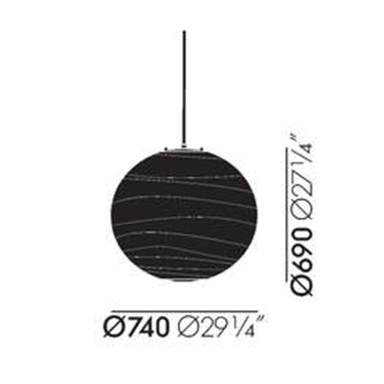 Specification Image for vitra Akari 75D Pendant