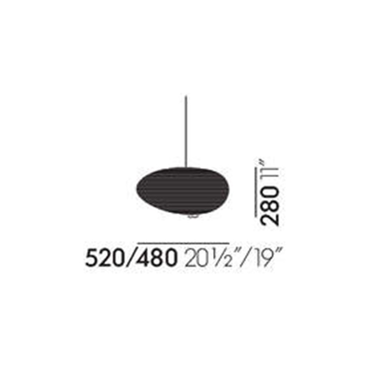 Specification Image for vitra Akari 16A Pendant