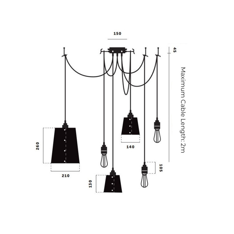 Specification Image for Buster + Punch Hooked 6.0 Mix Chandelier