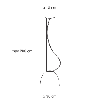 Specification image for Artemide Nur LED Pendant Light