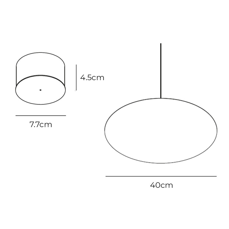 Specification Image for Davide Groppi Asintoto LED Pendant