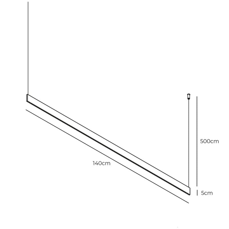 Specification image for Davide Groppi Sottile LED Suspension Light