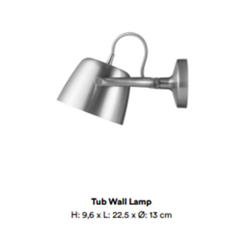 Normann Copenhagen Tub Wall Lamp - Specification 