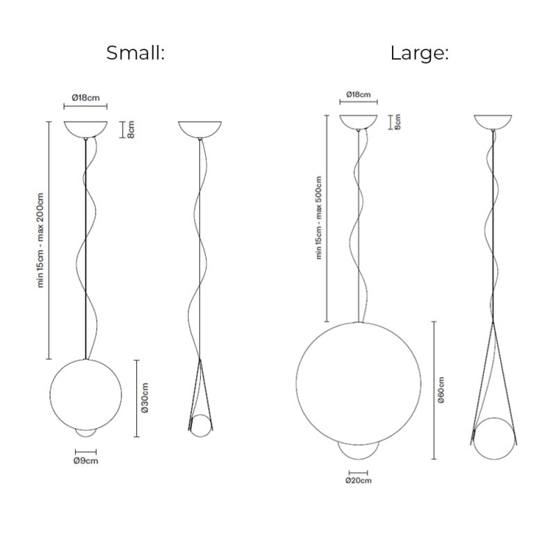 Specification Image for Fabbian Akoya LED Pendant