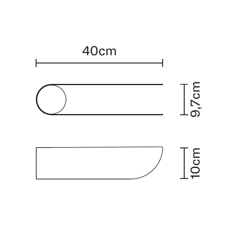 Specification Image for Fabbian Comet Wall Light