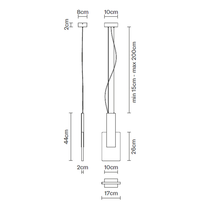 Specification Image for Fabbian Amulette Art LED Pendant