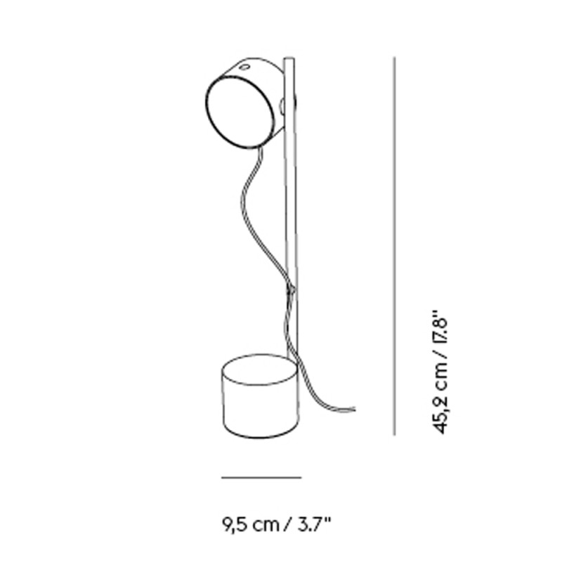 Specification Image for Muuto Post LED Table Lamp