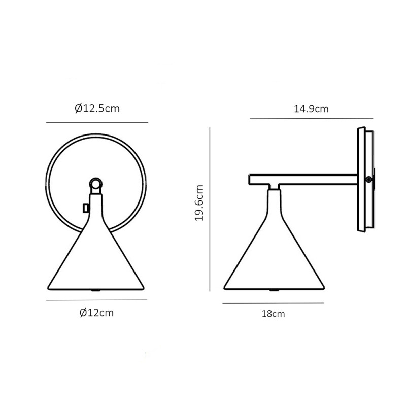 Specification Image for Audo Copenhagen Cast Sconce IP-Rated Wall Light