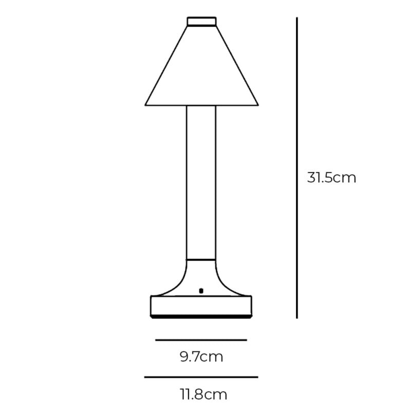 Specification Image for Kartell Goodnight Cap LED Portable Lamp