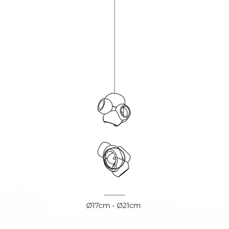 Specification Image for Bocci 100.1 Single Random Pendant