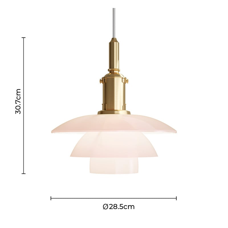Specification Image for Louis Poulsen 3/3 Pale Rose Pendant