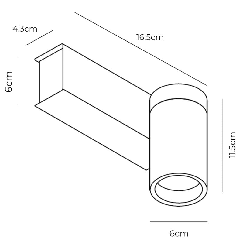Specification Image for Davide Groppi Dot P 51 Surface Spot Light