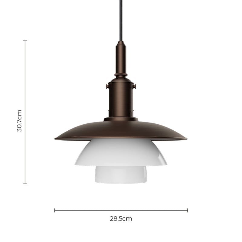 Specification Image for Louis Poulsen PH Aged Brass 3/3 Pendant