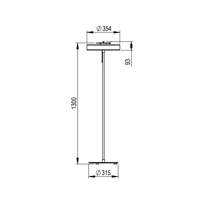 Specification Image for Bert Frank Revolve Stem Floor Lamp