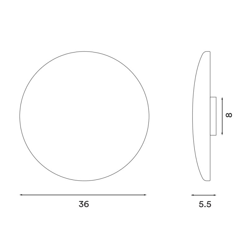 Specification Image for Northern Glint LED Wall Light