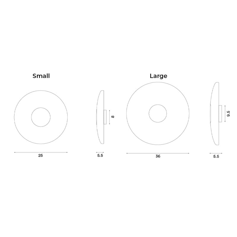 Specification Image for Northern Glint Glass LED Wall Light