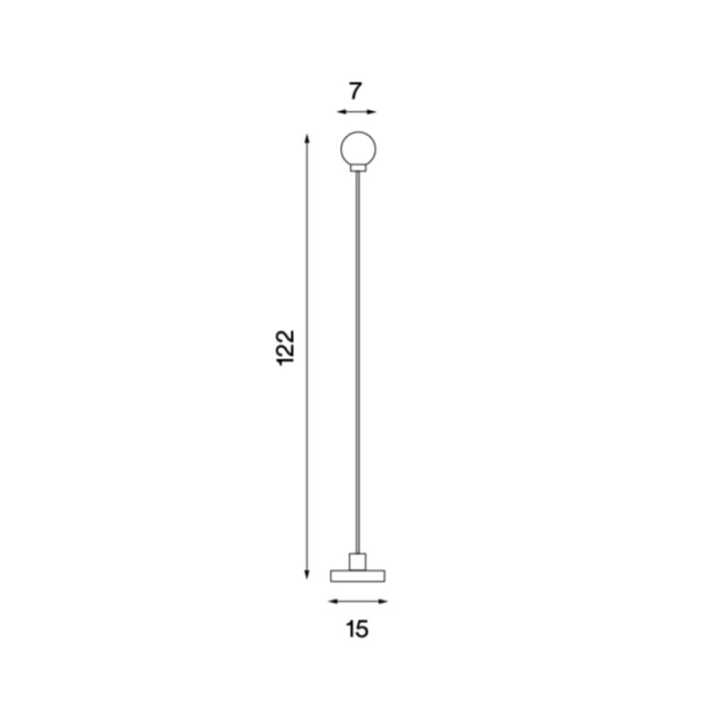 Specification Image for Northern Snowball Portable LED Floor Lamp