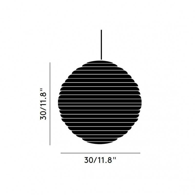 Specification Image for Tom Dixon Press Frosted Pendant