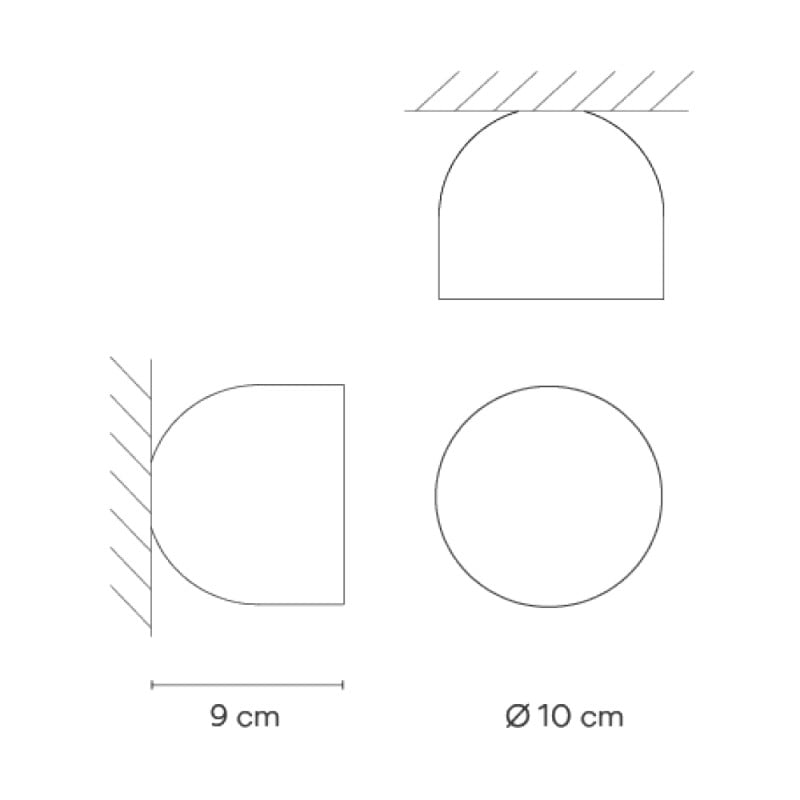 Specification Image for Vibia Plusminus Solo LED Ceiling  Wall Spotlight