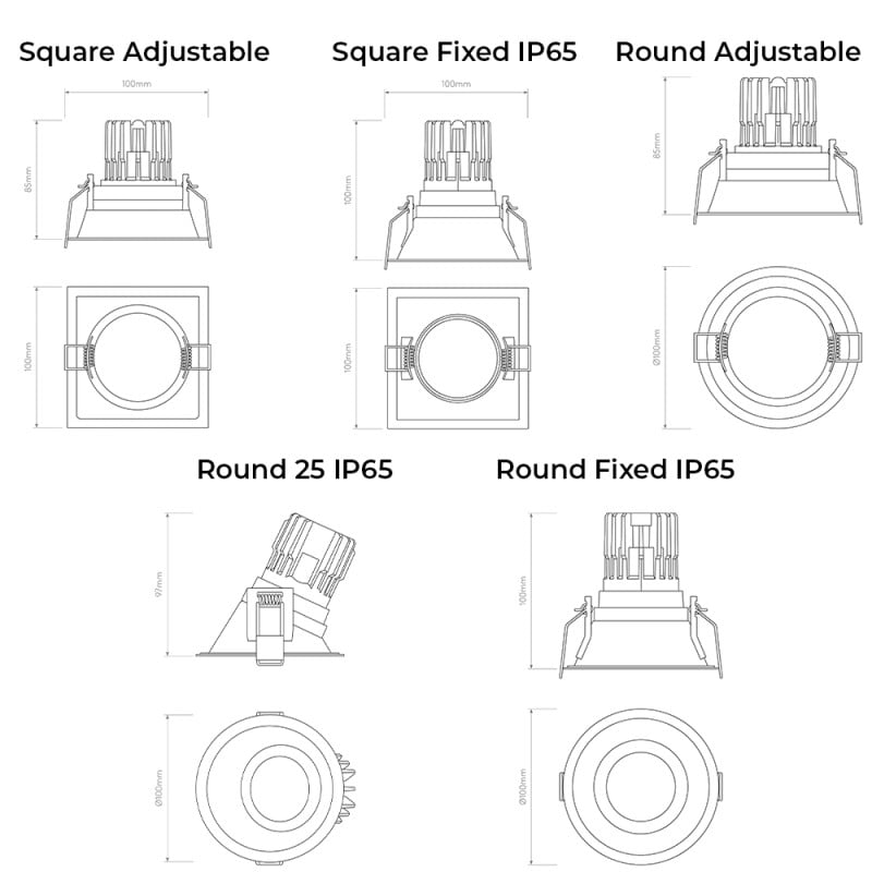Specification Image for Astro Minima Pro LED Downlight