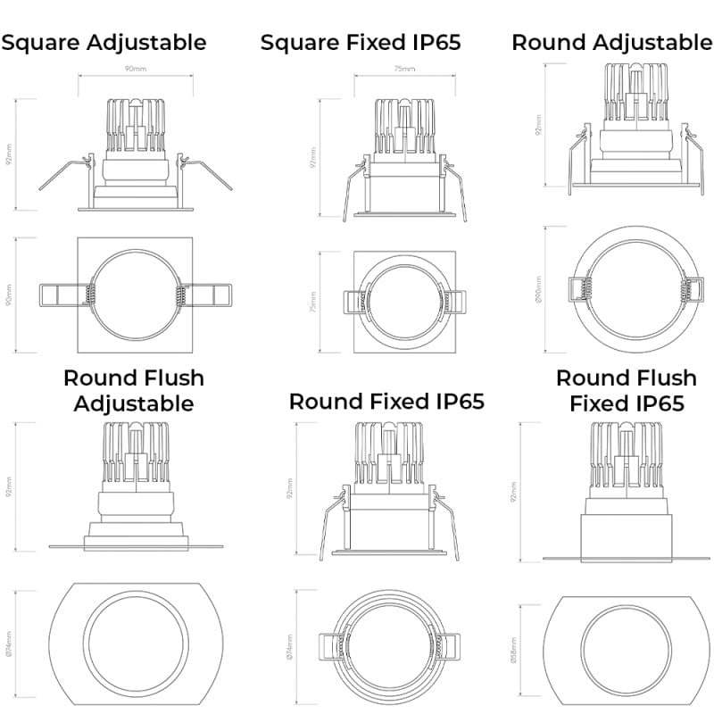 Specification Image for Astro Pinhole Pro LED Downlight