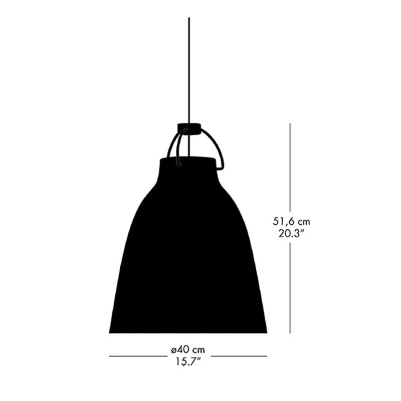 Specification Image for Fritz Hansen Caravaggio Opal Glass Pendant