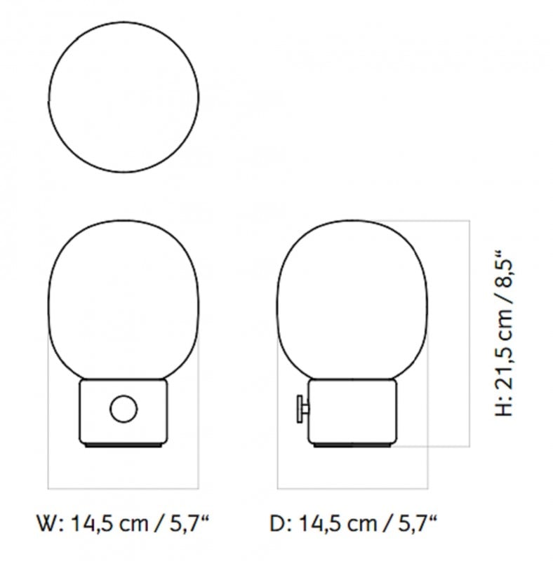 Specification Image for Audo Copenhagen JWDA Portable Lamp