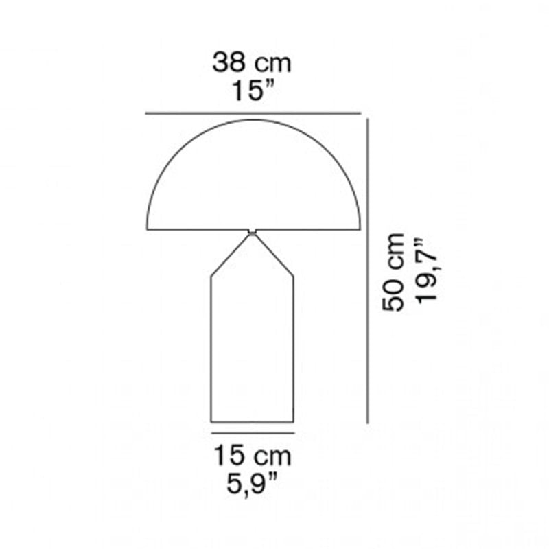 Specification Image for Oluce Atollo Table Lamp