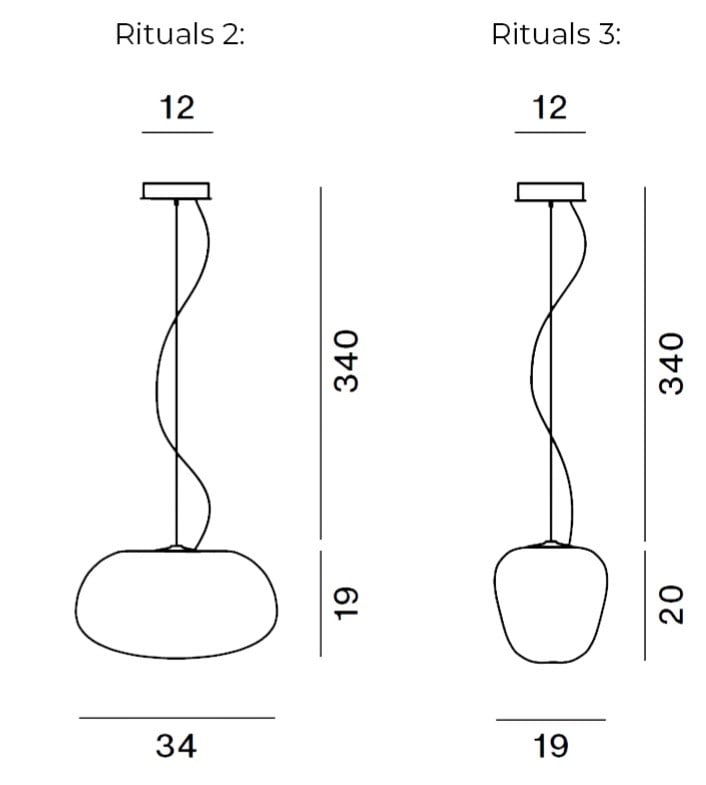 Specification Image for Foscarini Rituals Pendant Light
