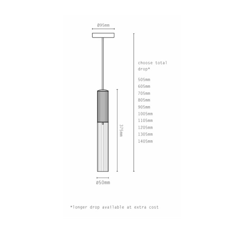 Specification image for J. Adams Flume 50 Pendant