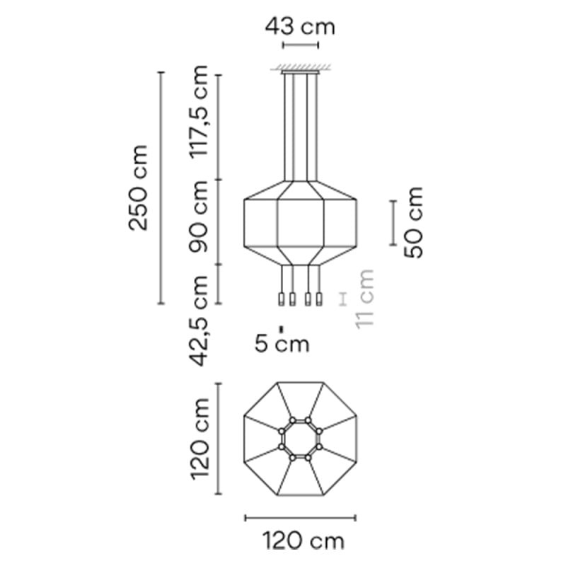 sPECIFICATION iMAGE FOR Vibia Wireflow 0299 LED Suspension