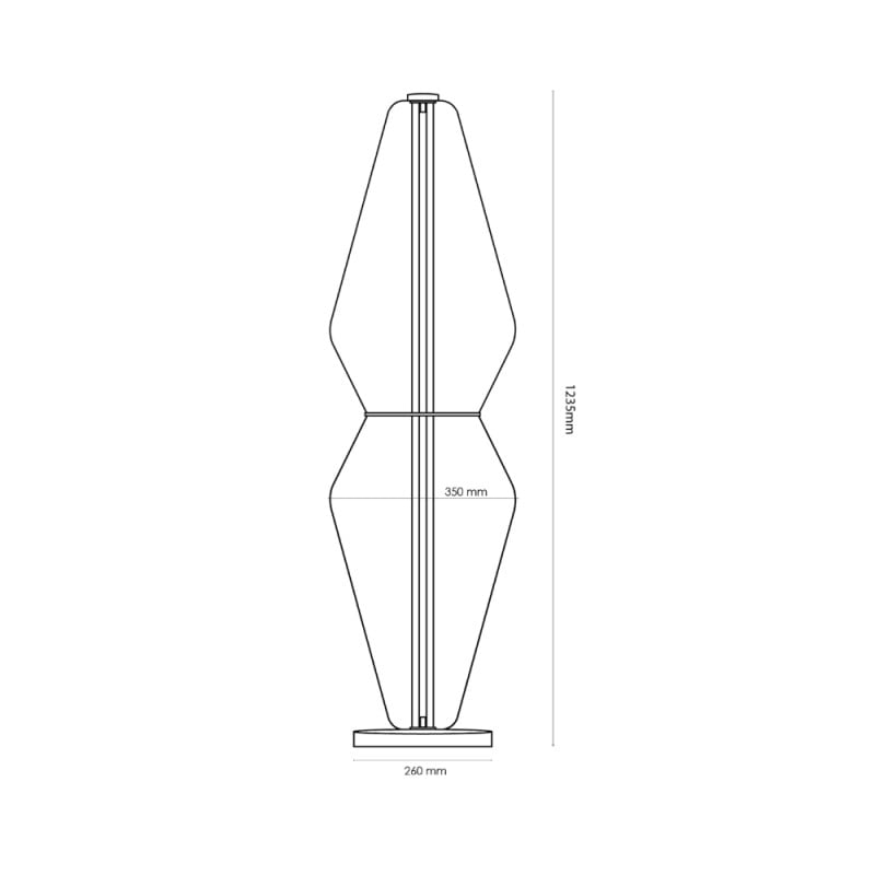 Specification Image for RUBN The Palazzo LED Floor Lamp