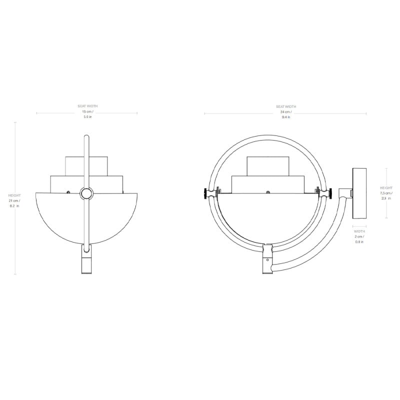 Specification Image for Gubi Multi-Lite Wall Light