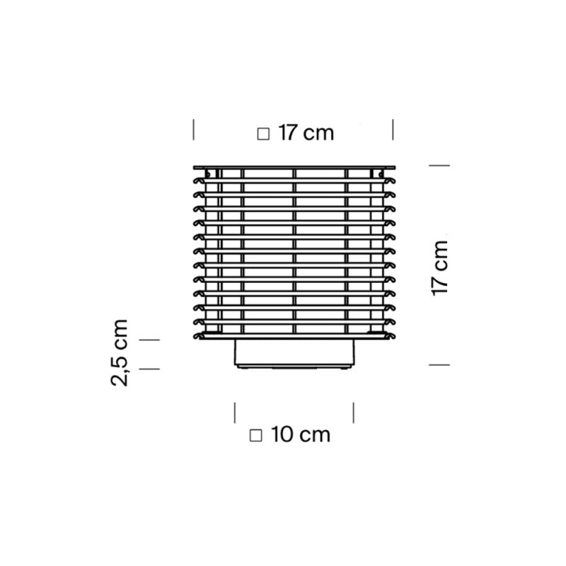 Specification image for Santa & Cole Shiro Portable Lamp