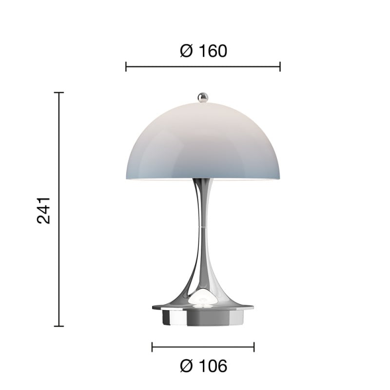 Specification Image for Louis Poulsen Panthella Originals 160 V3 LED Portable Lamp