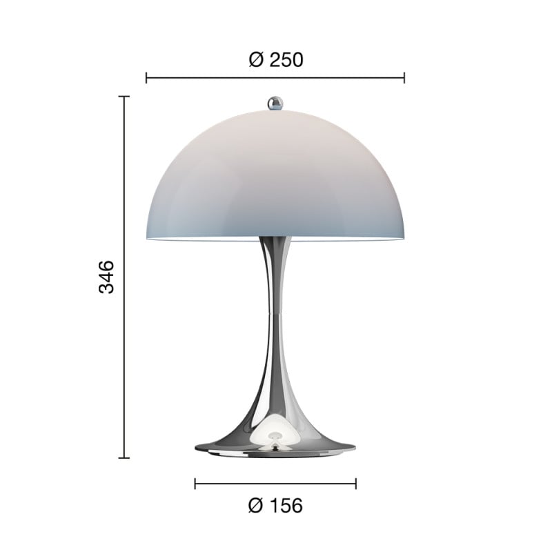 Specification Image for Louis Poulsen Panthella Originals 250 V3 LED Portable Lamp
