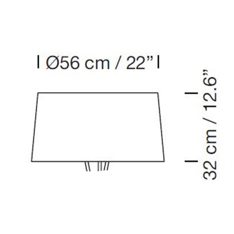 Specification Image for Santa & Cole Tripode G5 Floor Lamp Shade