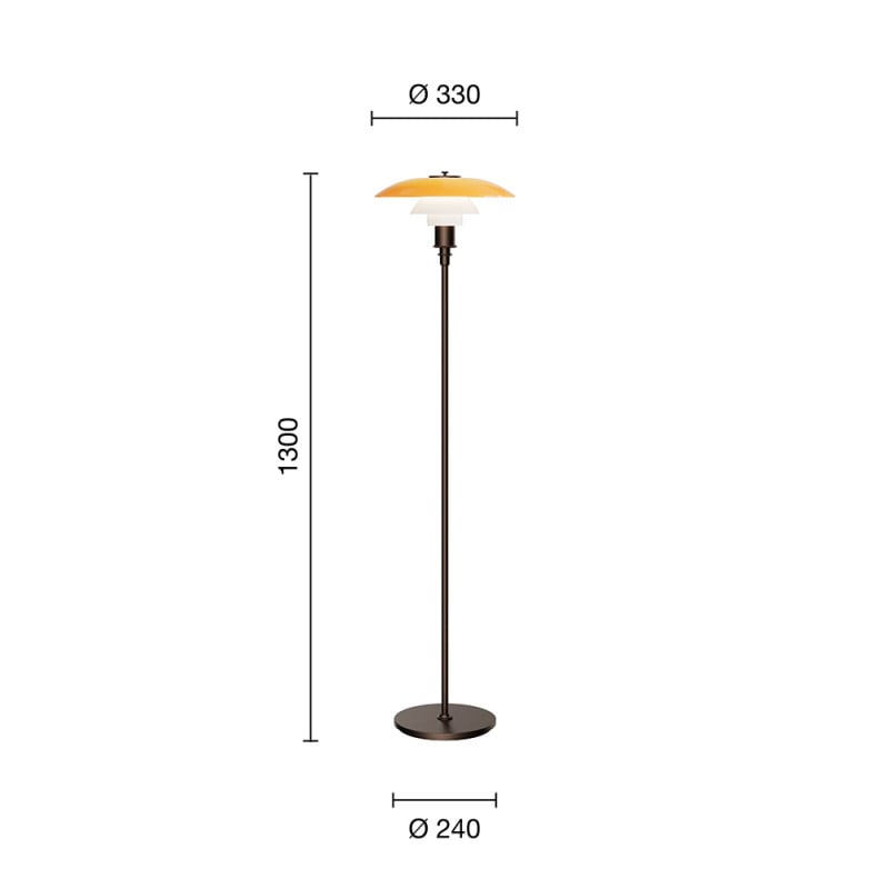 Specification image for Louis Poulsen PH 3½-2½ Floor Lamp Centenary Edition